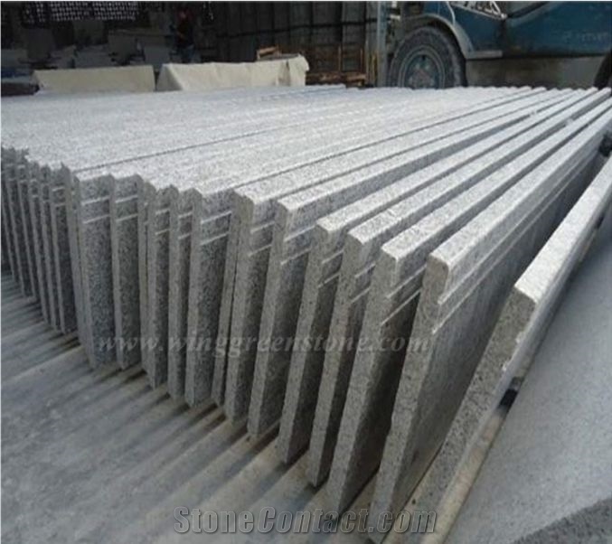 Manufacture High Quality G603 Light Grey Granite Polished Stairs & Steps, Treads and Riser