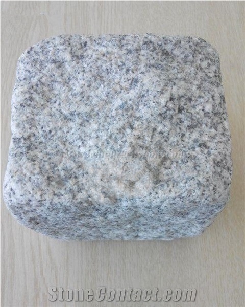 Natural Granite Cube Stone, Tumbled G603 Granite Cobble Stone, Padang Light Granite Blind Paving Stone, China Grey Walkway Pavers, Xiamen Winggreen Manufacturer