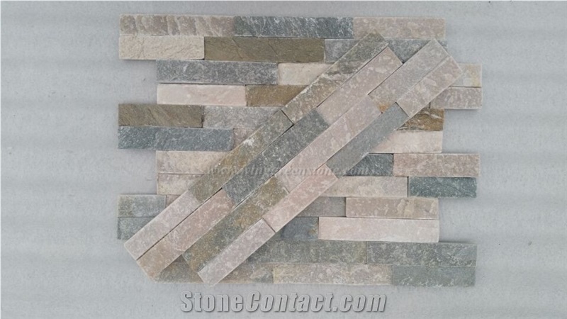 Natural Surface Wall Cladding, Multicolor Slate Cultured Stone, Rusty Slate Ledge Stone for Wall Decor, Experienced Manufacturer