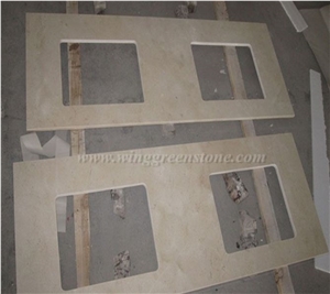 Own Factory Supply Of Crema Marfil Marble/Spain Marble Vanity Tops