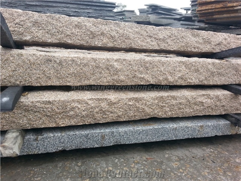 Own Factory Supply Of G682 Yellow Granite Flamed and Natural With/Without Hole for Pillars and Posts to European Market