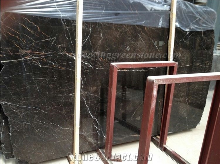 Own Factory Supply Of High Quality Brown Tiny Marble Polished Slabs China Brown Marble