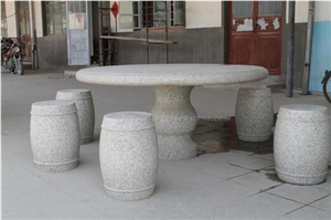 Polpular Granite Table Sets for Ourdoor Decor, Shaped Exterior Furniture, Hand Carved Garden Tables, Xiamen Winggreen Manufacturer