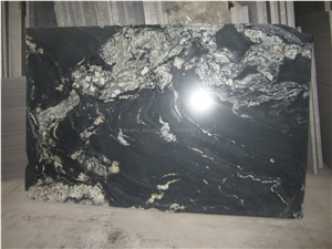 Reliable Quality, Imported Black Granite, Fantasy Black Granite Tiles & Slabs for Interior & Exterior Wall and Floor Applications, Countertops, Xiamen Winggreen Manufacturer