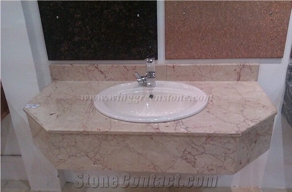 Turkey Rosalia Pink Marble Countertop, Vanity Top, Bath Top,Desk Top
