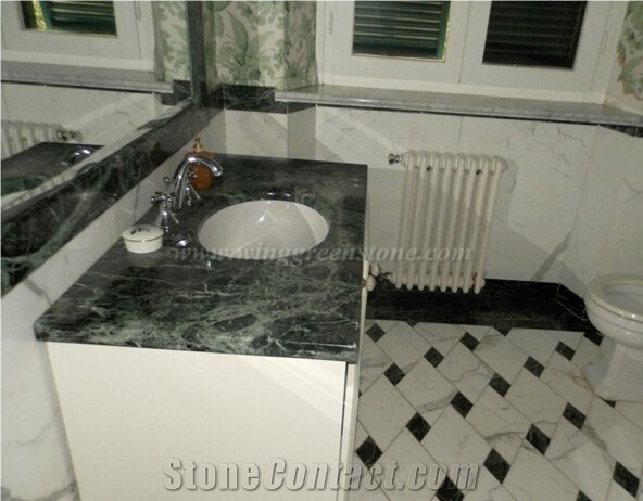 Verde Alpi Marble Bathroom Top, Verde Alpi Green Marble Bathroom Top,Vanity Top,Bath Top,Desk Top