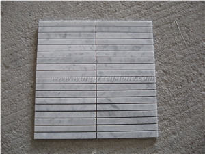 White Marble Mosaic, Linear Strips, Winggreen