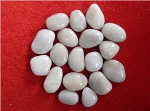 White Pebble Stone, Grade A/B Polished Flat River Stone, White Pebble Stone Driveways, Xiamen Winggreen Manufacturer