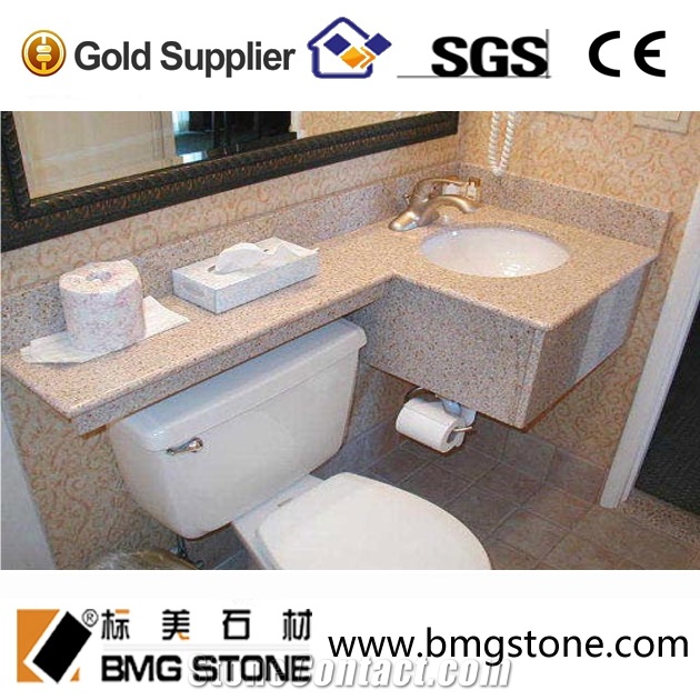 Good Quality Brown Tempered Glass Bath Countertop