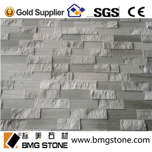 Honed Natural White Wooden Marble Cultural Stone