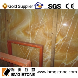 Popular Polished China Supplier Resin Yellow Marble on Sale