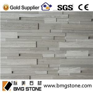 White Wood Marble Cultured Stone for Wall