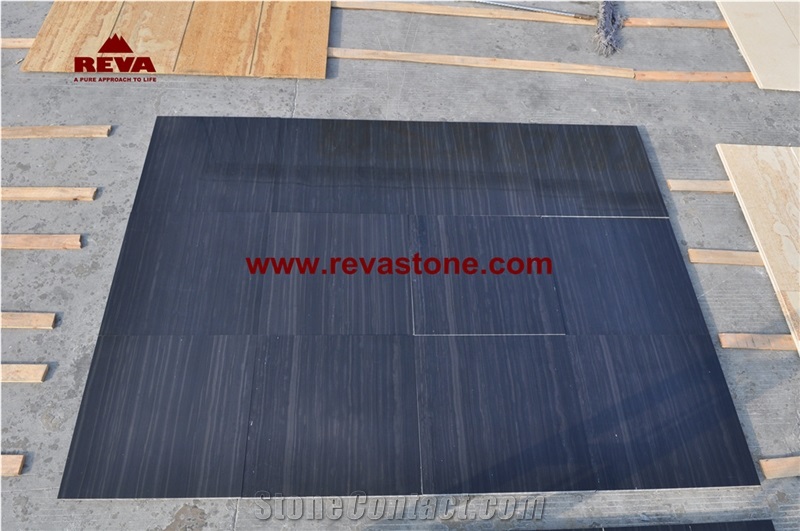 Chinese Black Wooden Marble Tiles & Slabs, High Quality China Black Wood Vein, Polished Royal Forest Cut to Size