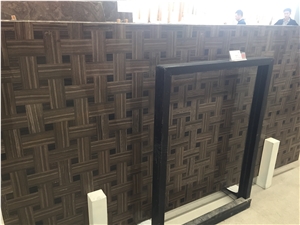 Obama Wood Marble Small Slabs Supplier, Canada Brown Marble