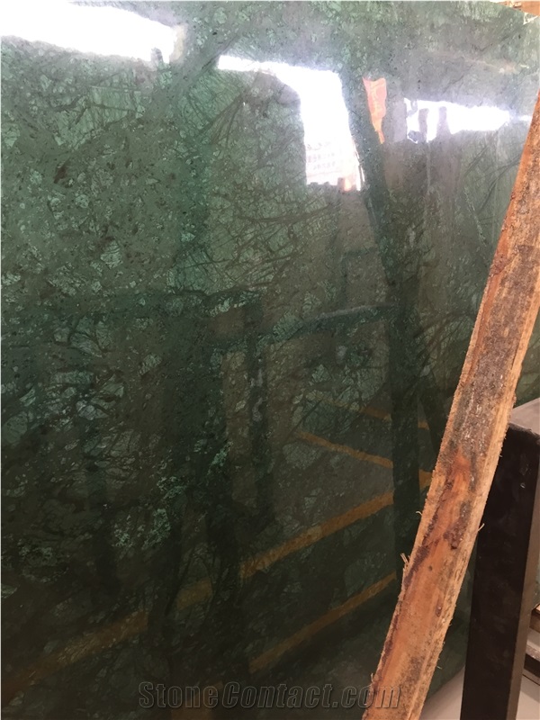Verde Pacifico Green Marble Wall Cladding Slabs & Tiles, Taiwan Green Marble