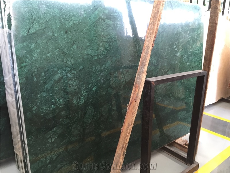 Verde Pacifico Green Marble Wall Covering Tiles, Taiwan Green Marble