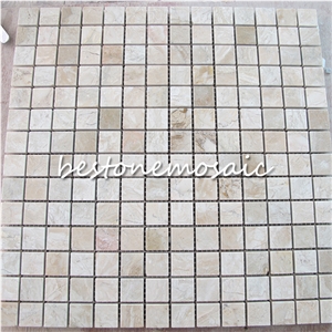 Bestonemosaic Beige Marble Mosaic, Mosaic Pattern, Wall Mosaic, Quare Mosaic,Polished Mosaic， Indoor Decoration Mosaic, Wall Mosaic, Floor Mosaic