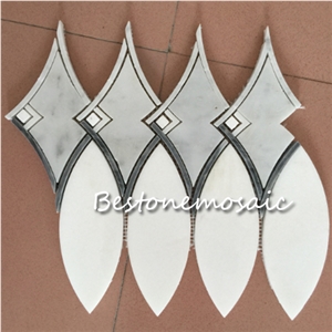 Bestonemosaic Grey&White Art Pattern Marble Mosaic, Mosaic Pattern, Wall Mosiac, Quare Mosaic,Polished Marble Mosaic,Indoor Decoration Mosaic, Wall Mosaic, Floor Mosaic