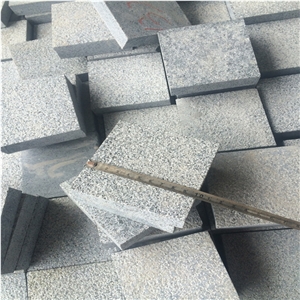 Bush Hammered G654 Granite Cube Stone,G654 Granite Patio Flooring Pavers,Dark Grey Granite Pavers