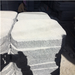 China granite stepping stone,4 natural edges flamed surface G654 granite stepping pavements,dark grey granite patio flooring pavers