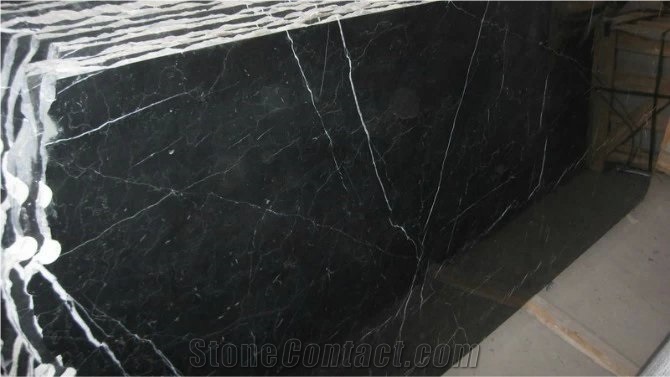 China Marquina Marble Polished Slabs,Guangxi Nero Marquina Marble,Guangxi Marquina Marble Unsided Rubbed Slab,Flag Rubbed Slab