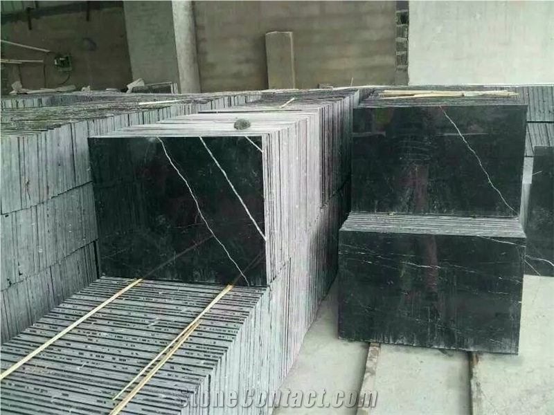 China Marquina Marble Tiles,Guangxi Nero Marquina Marble Stone Paving,Guangxi Marquina Marble Wall Tiles,Black with White Grain Marble Floor Tiles