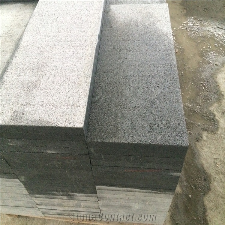 Combed G654 Granite Tiles,Black Granite Paving Stone,Sesame Black Granite Floor Tiles,Granite Stone Flooring Patio,Granite Stone Pavers,Granite Stone Pavement