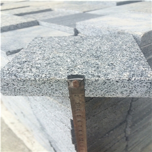 Flamed G654 Granite Cube Stone,G654 Granite Walkway Pavers,Dark Grey Granite Patio Flooring Pavers