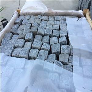 G654 Granite Cube Stone,G654 Granite Patio Flooring Pavers,Dark Grey Granite Paving Stone