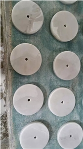 Guangxi white marble base,Chinese carrara white marble lamp base,polished white marble base for home decor products