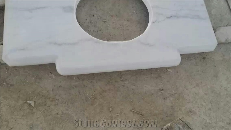 Guangxi White Marble Bathroom Vanity Top,China Carrara White Marble Bathroom Countertops,China White Marble Vanity Top