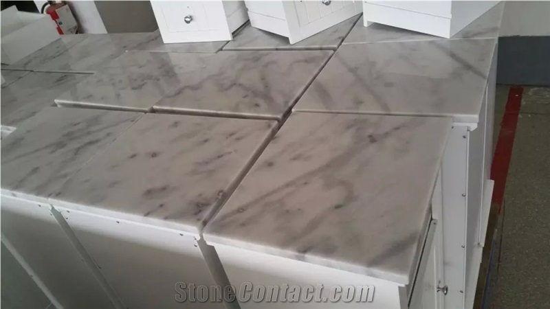 Guangxi white marble cabinet top,Chinese Carrara marble table tops,polished Guangxi white marble furniture tops,marble table tops