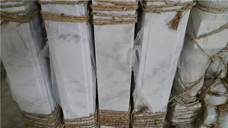 Guangxi White Marble Palisade,China Carrara White Marble Pillars,Marble Stone Bridges,White Marble Garden Boulders