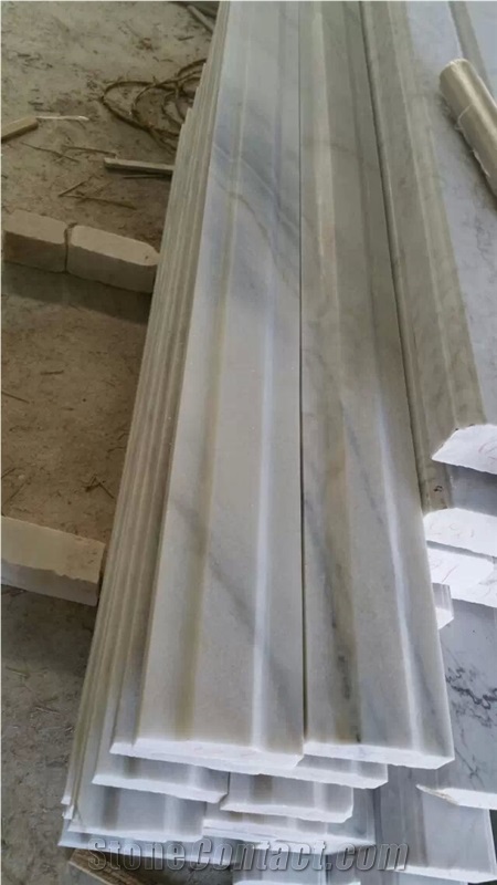 Guangxi White Marble Staircase Handrail,Chinese Carrara White Marble Baluster Handrails,China White Marble Banister