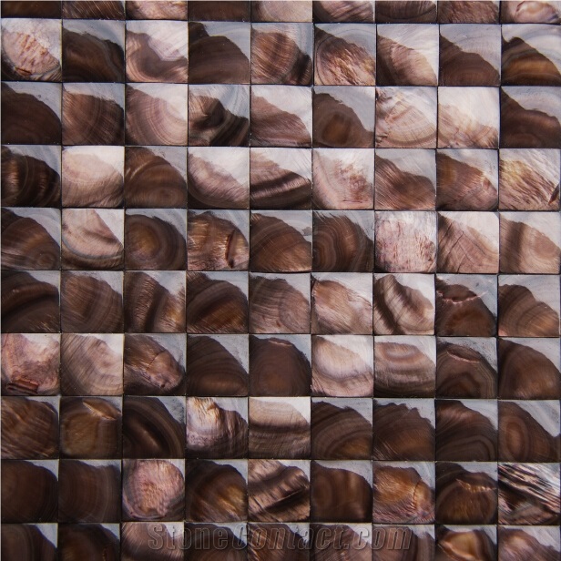 Natural Sea Shell 3d Cladding,Freshwater Sea Shell Decorative Wall Mosaic Panel,Square Shaped Sea Shell Mosaic Wall Cladding for Interior Decor