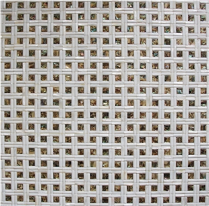 Natural Sea Shell 3d Cladding,Freshwater Sea Shell Mixed Abalone Sea Shell Decorating Wall Mosaic Panel,Square Mixed Strip Shaped Sea Shell Mosaic Pattern Wall Cladding for Interior Decor