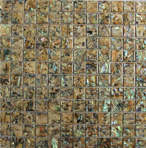 Natural Sea Shell Mosaic,Abalone Sea Shell Wall Mosaic Panel,Square Shaped Sea Shell Mosaic for Interior Wall Decoration