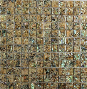 Natural Sea Shell Mosaic,Abalone Sea Shell Wall Mosaic Panel,Square Shaped Sea Shell Mosaic for Interior Wall Decoration