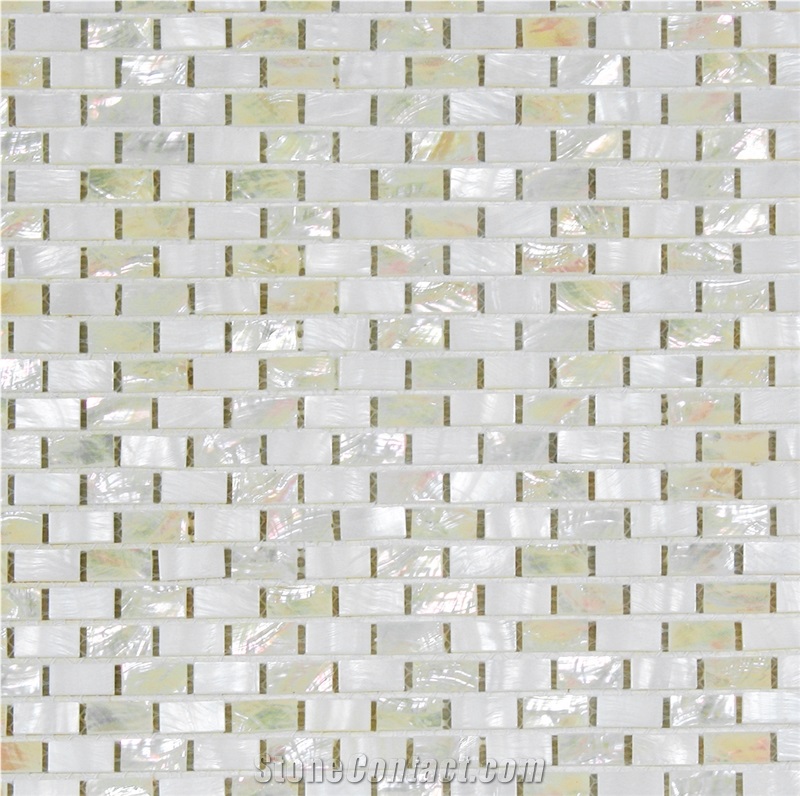 Natural Sea Shell Mosaic Wall Cladding,Freshwater Sea Shell Mixed White Abalone Sea Shell Wall Mosaic,Square Shaped Sea Shell Mosaic Pattern for Interior Wall Decor
