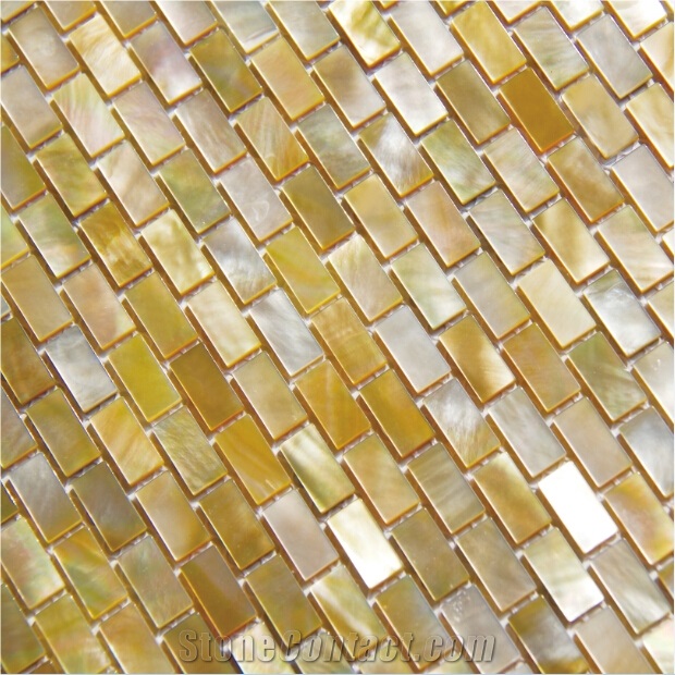 Natural Sea Shell Mosaic,Yellow Butterfly Sea Shell Decorative Wall Mosaic Panel,Square Shaped Sea Shell Mosaic for Interior Wall Decoration
