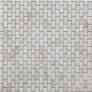 Natural Sea Shell White Mosaic,Freshwater Sea Shell Wall Mosaic Panel,Square Shaped Sea Shell Mosaic Pattern for Interior Wall Decoration