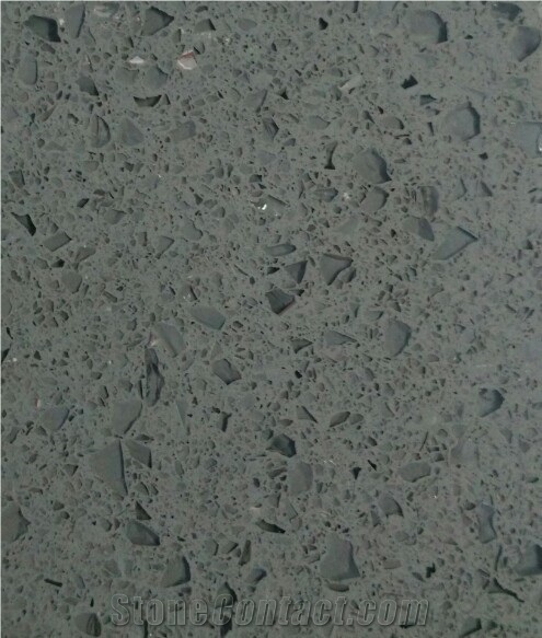 Galaxy Dove Grey Quartz Stone Tiles & Slabs, Engineered Stone, Terrazzo