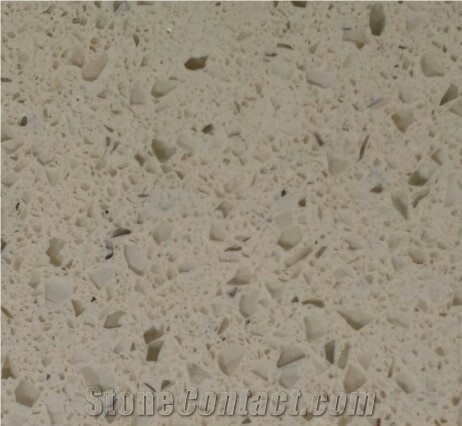 Galaxy Gold Quartz Stone Tiles & Slabs, Grey Engineered Stone, Terrazzo