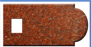 Red Granite Countertops, Red Granite Kitchen Countertops, Vanity Tops