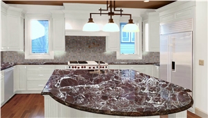 Rosso Levanto Marble Countertops, Red Marble Kitchen Countertops, Island Tops