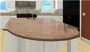 Shiva Gold Granite Countertops, Yellow Granite Kitchen Countertops, Island Tops