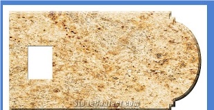 Shiva Gold Granite Kitchen Countertops, Yellow Granite Kitchen Countertops