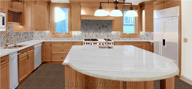 White Marble Countertop, Kitchen Countertops, Island Tops