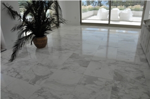 Arabescato Marble Floor Application