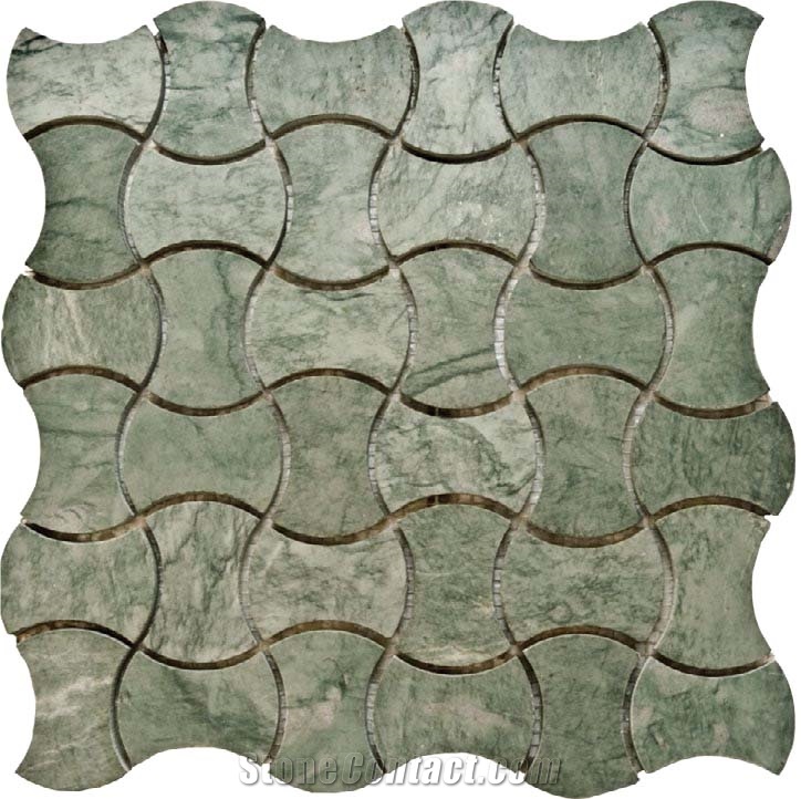 Verde Laguna Marble Mosaic Pattern
